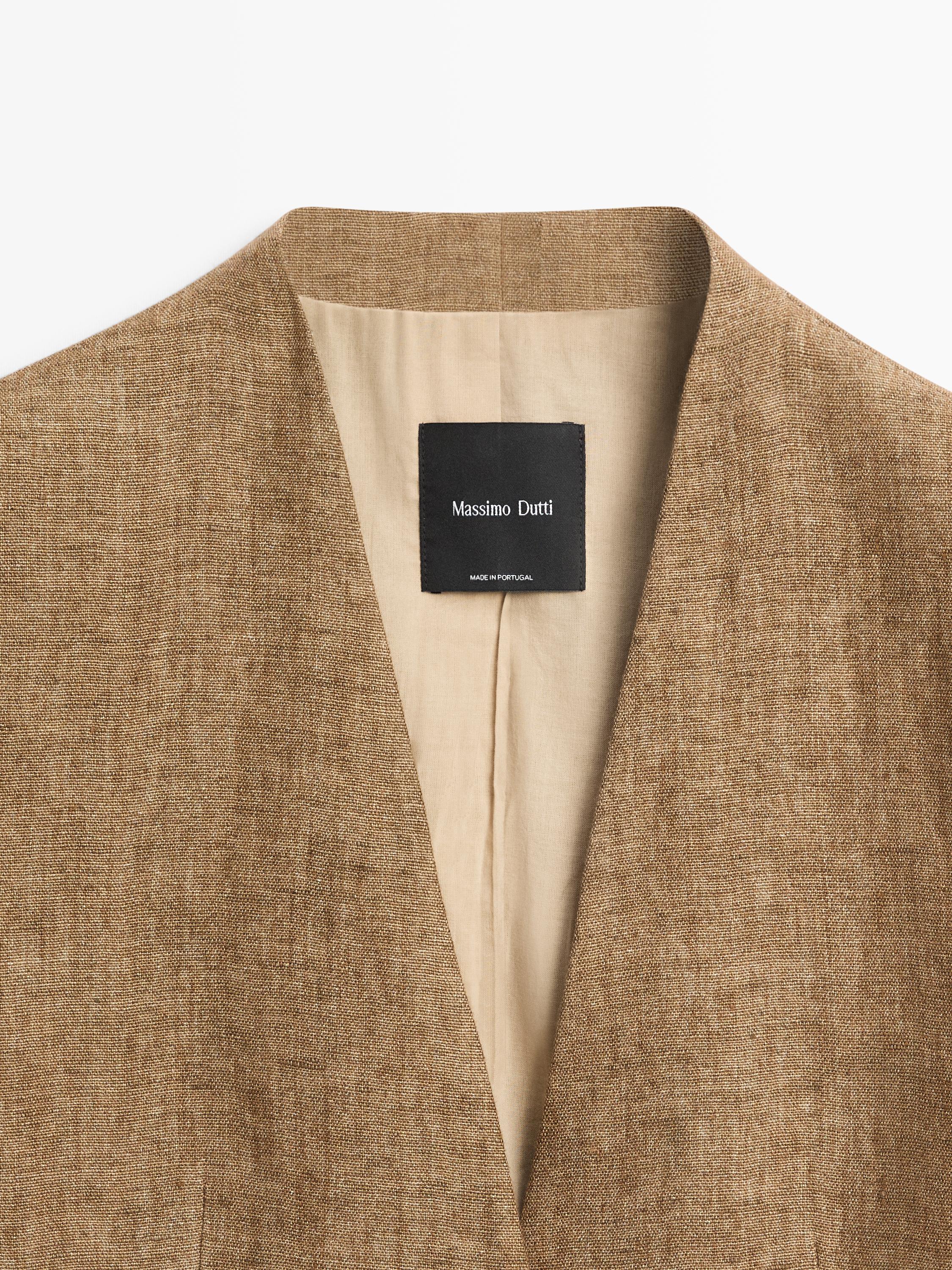 100% linen melange suit blazer